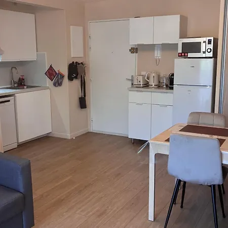 דירה Tres Joli T2 De 40m2 A 300m Clim, Balcon, Garage, Cosy Et Confort קבלייר-סור-מר